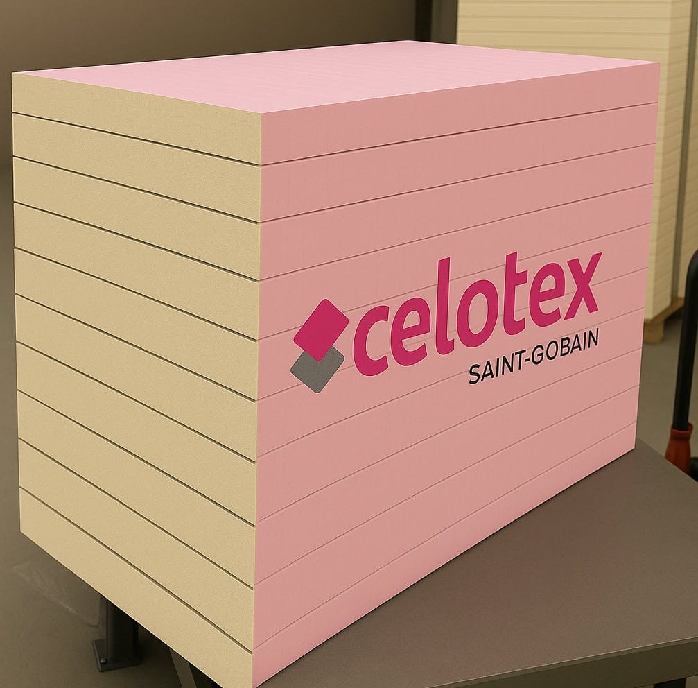 60mm Celotex CW4060 Cavity Wall Insulation Board 1200mm x 450mm 5.4m2 Pack of 10