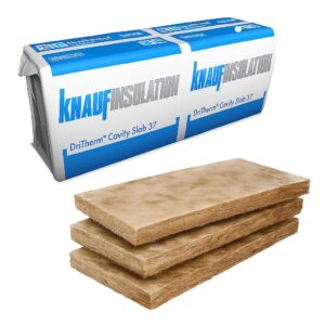 100mm Knauf DriTherm 37 Cavity Wall Insulation Slab 455mm x 1200mm 6.55m2 Pack
