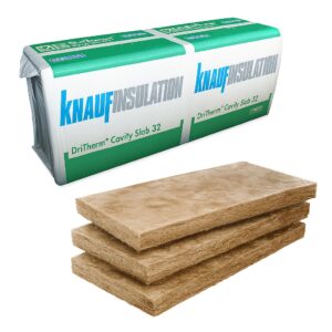 100mm Knauf DriTherm 32 Cavity Wall Insulation Slab 455mm x 1200mm 3.27m2 Pack