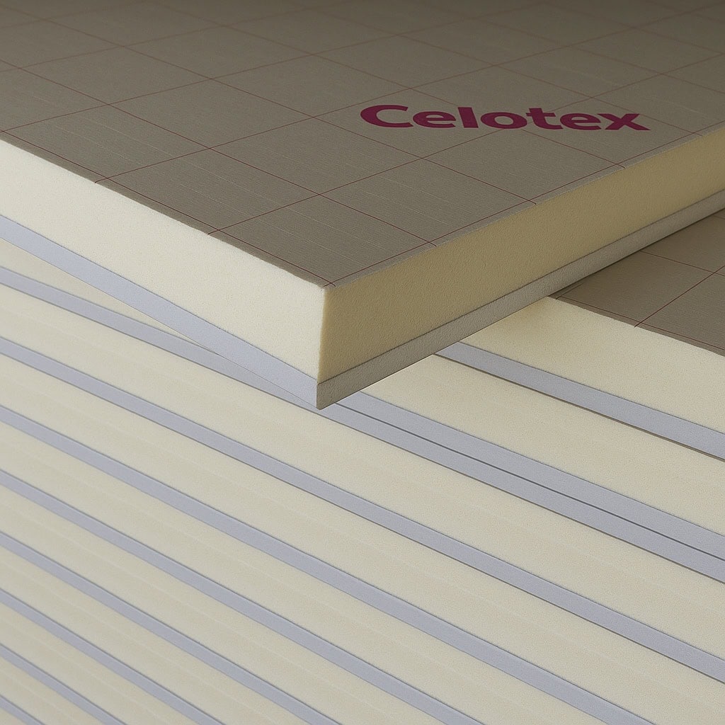 60mm Celotex PIR Insulated Plasterboard 1200mm x 2400mm + 12.5mm P/B 2.88m2
